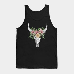 Cow skull floral 24 Tank Top